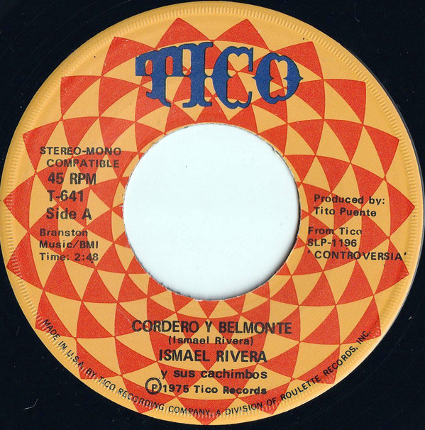 ISMAEL RIVERA - Cordero Y Belmonte - 7inch (SP)